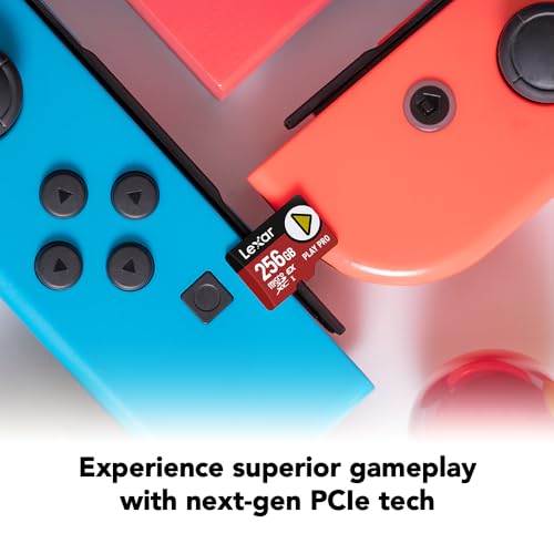 Lexar 256GB Play PRO microSD Express Card, UHS-I, C10, U3, V30, Full HD, 4K, Up to 900/600 MB/s Memory Card, Compatible w/Nintendo Switch 2, ASUS ROG Ally, Steam Deck, Gaming (LMSXPS0256G-BNNNU)