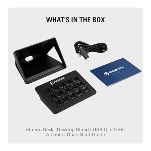 Elgato Stream Deck MK.2 – Studio Controller, 15 macro keys, trigger actions in apps and software like OBS, Twitch, YouTube and more, works with Mac and PC