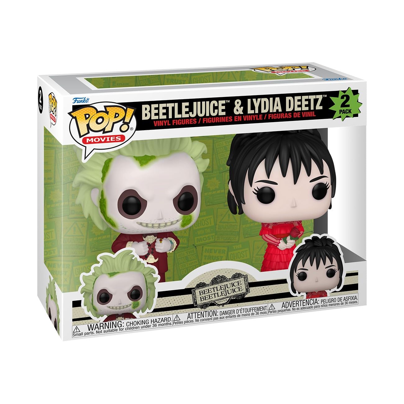 Funko Pop! Movies: Beetlejuice Beetlejuice - Beetlejuice and Lydia Deetz, 2-Pack