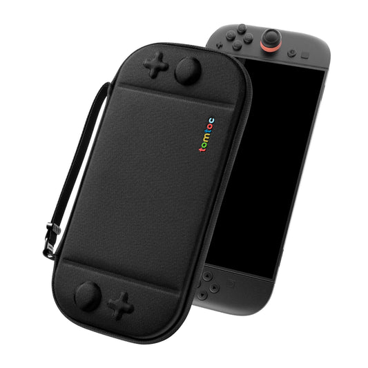 tomtoc Slim Carrying Case for Nintendo Switch 2 Model 2025, Odorless Felt Protective Hard Shell with 12 Game Card Slots, Portable Travel Storage Case with Original Patent and Military Grade Protection