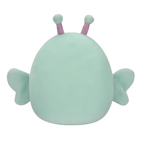 Squishmallows Original 8-Inch Reina Green Butterfly with Flower Crown - Official Jazwares Large Plush