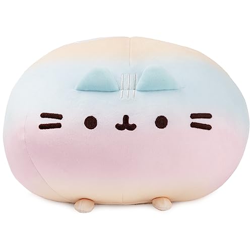 GUND Pusheen Rainbow Round Pusheen Squisheen Plush, Squishy Stuffed Animal for Ages 8 and Up, Rainbow, 11”