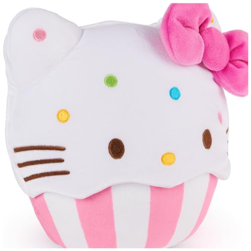 GUND Sanrio Official Hello Kitty Cupcake Plush, Stuffed Animal for Ages 1 and Up, Pink/White, 8”