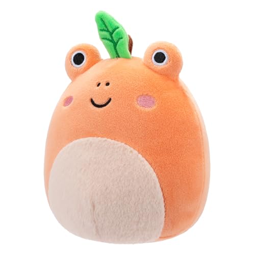 Squishmallows Original 5-Inch Fatima Peach Frog with Fuzzy Belly - Official Jazwares Plush