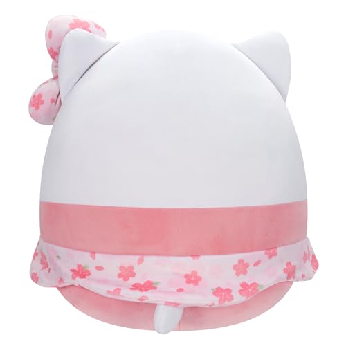 Squishmallows Original Sanrio 14-Inch Hello Kitty Floral Dress and Bow Plush - Medium-Sized Ultrasoft Official Jazwares Plush