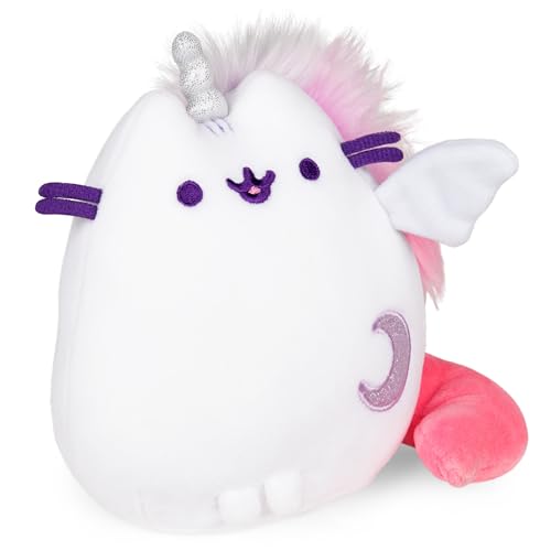 GUND Pusheen Super Pusheenicorn Extra Squishy Squisheen Cat Stuffed Animal Plush, White, 6”