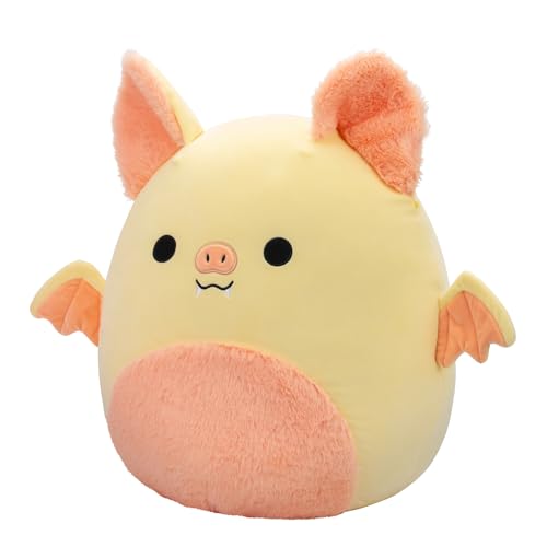 Squishmallows Original 16-Inch Meghan Cream Fruit Bat with Fuzzy Peach Belly - Official Jazwares Large Plush