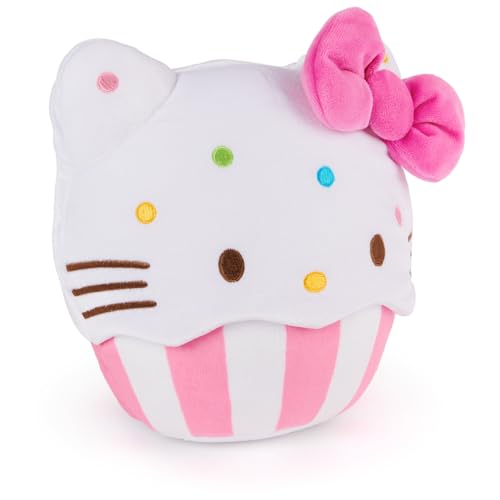 GUND Sanrio Official Hello Kitty Cupcake Plush, Stuffed Animal for Ages 1 and Up, Pink/White, 8”