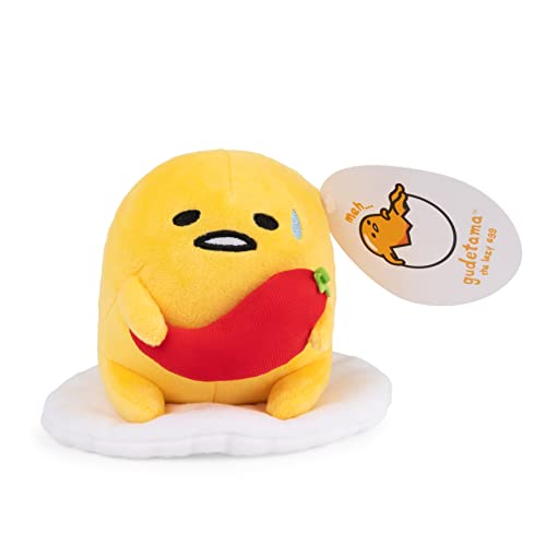 GUND Sanrio Gudetama The Lazy Egg Stuffed Animal, Spicy Gudetama Plush Toy for Ages 1 and Up, 5”