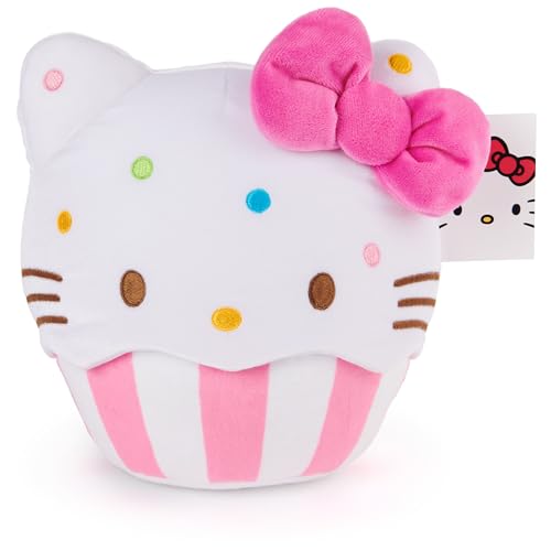 GUND Sanrio Official Hello Kitty Cupcake Plush, Stuffed Animal for Ages 1 and Up, Pink/White, 8”