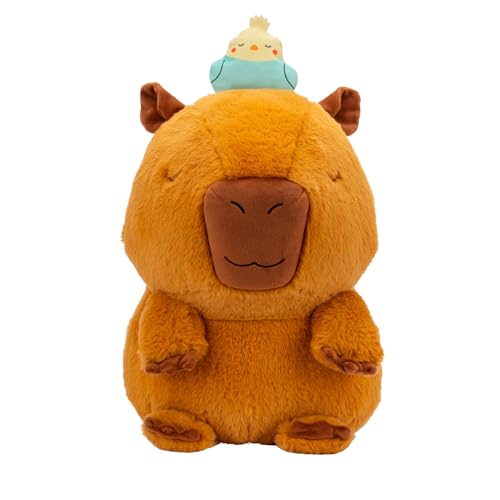 RUSS 14-Inch Sleepy Capybara with Bird Plush - Ultrasoft Official Jazwares Plush from The Makers of Squishmallows