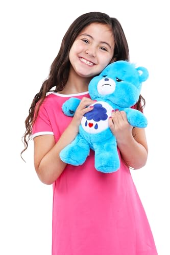 Care Bears 14” Grumpy Bear - Blue Plushie for Ages 4+ – Perfect Stuffed Animal Holiday, Birthday Gift, Super Soft and Cuddly – Good For Girls and Boys, Employees, Collectors