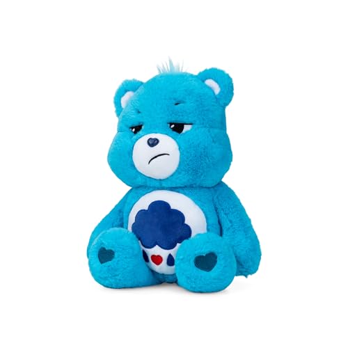 Care Bears 14” Grumpy Bear - Blue Plushie for Ages 4+ – Perfect Stuffed Animal Holiday, Birthday Gift, Super Soft and Cuddly – Good For Girls and Boys, Employees, Collectors