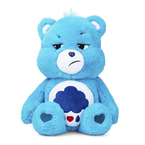 Care Bears 14” Grumpy Bear - Blue Plushie for Ages 4+ – Perfect Stuffed Animal Holiday, Birthday Gift, Super Soft and Cuddly – Good For Girls and Boys, Employees, Collectors