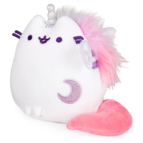 GUND Pusheen Super Pusheenicorn Extra Squishy Squisheen Cat Stuffed Animal Plush, White, 6”