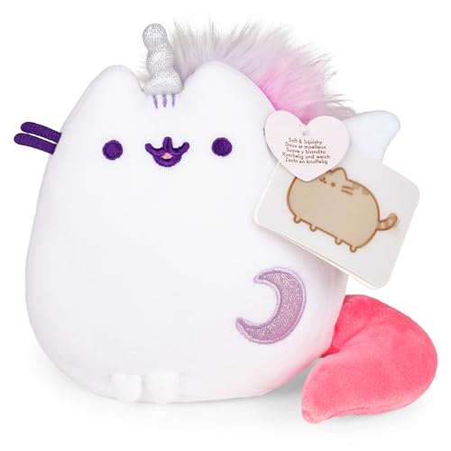 GUND Pusheen Super Pusheenicorn Extra Squishy Squisheen Cat Stuffed Animal Plush, White, 6”