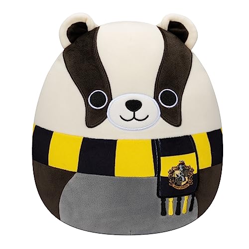 Squishmallows Original Harry Potter 10-Inch Hufflepuff Badger Plush - Medium-Sized Ultrasoft Official Jazwares Plush