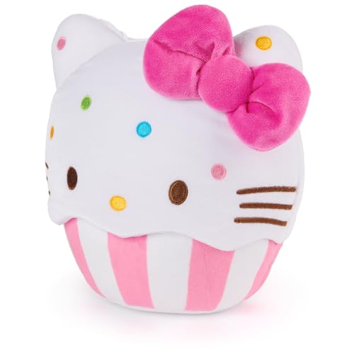 GUND Sanrio Official Hello Kitty Cupcake Plush, Stuffed Animal for Ages 1 and Up, Pink/White, 8”