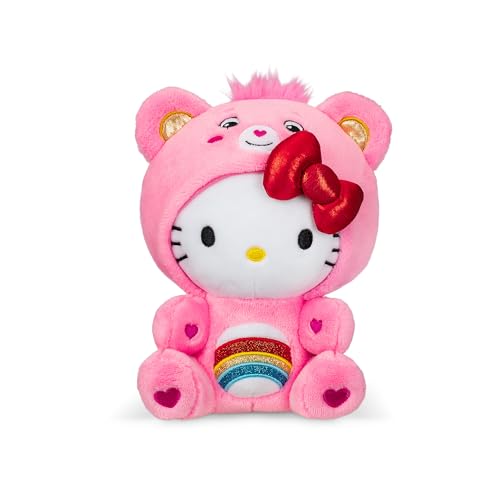 Care Bears Hello Kitty Dressed As Cheer Bear 9" Fun-Size Plush - Soft, Huggable Bestie! – Good for Girls and Boys, Employees, Collectors, Ages 4+