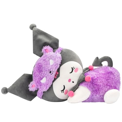 Hello Kitty and Friends Kuromi 18-inch Sleeping Plush - Officially Licensed Sanrio Product from Jazwares