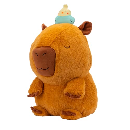 RUSS 14-Inch Sleepy Capybara with Bird Plush - Ultrasoft Official Jazwares Plush from The Makers of Squishmallows