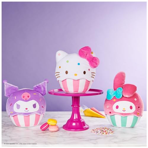 GUND Sanrio Official Hello Kitty Cupcake Plush, Stuffed Animal for Ages 1 and Up, Pink/White, 8”