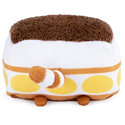 GUND Pusheen Tiramisu Plush Squishy, Stuffed Animal for Ages 8 and Up, White/Brown, 4”