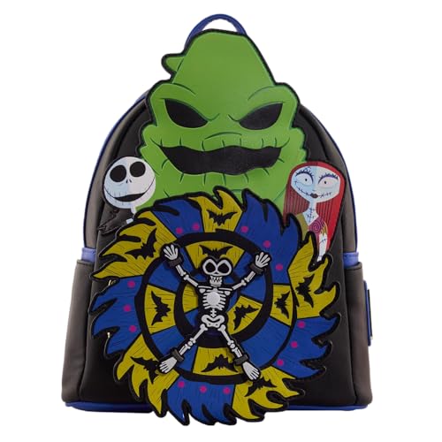 Loungefly Disney The Nightmare Before Christmas 30th Anniversary - Oogie Boogie Glow in The Dark Mini-Backpack, Amazon Exclusive