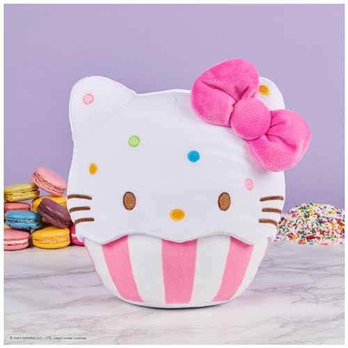 GUND Sanrio Official Hello Kitty Cupcake Plush, Stuffed Animal for Ages 1 and Up, Pink/White, 8”