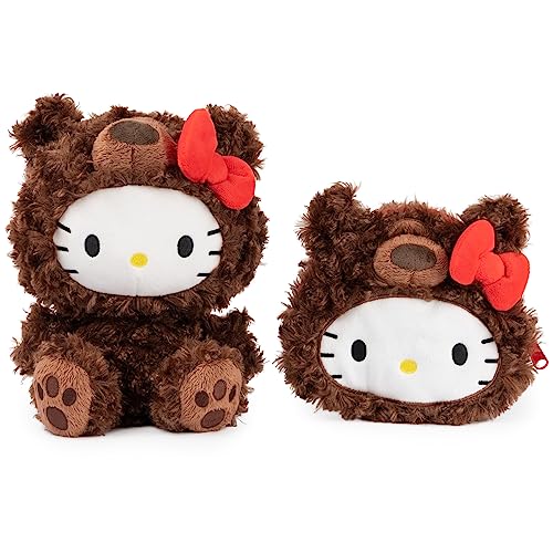 GUND Sanrio Hello Kitty Philbin Teddy Bear Plush Toy, Premium Stuffed Animal for Ages 1 and Up, Brown, 10”