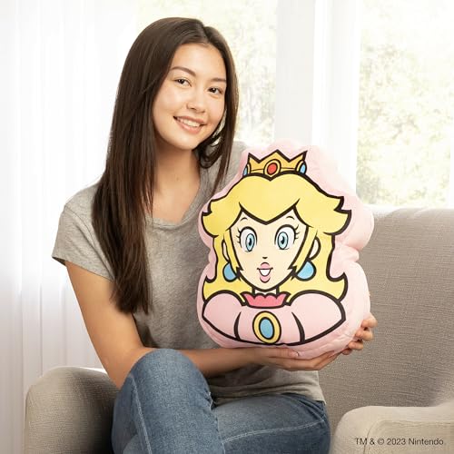 Club Mocchi Mocchi- Super Mario Plush - Princess Peach Plushie - Squishy Mario Toys - Plush Collectible Mario Figures - Soft Princess Peach Toys and Kids Easter Gifts - 15 inch