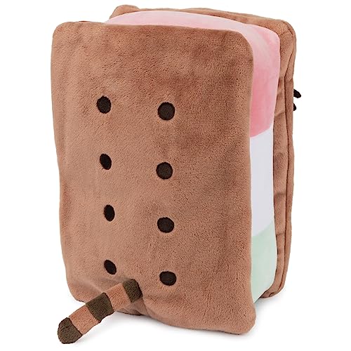 GUND Pusheen Neapolitan Ice Cream Sandwich Pusheen Plush, Stuffed Animal for Ages 8 and Up, Brown, 9.5”