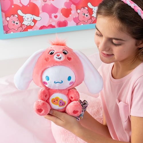 Cinnamoroll Dressed As Love-a-Lot Bear 9" Fun-Size Plush, Pink - Soft, Huggable Bestie!, – Good for Girls and Boys, Employees, Collectors, Ages 4+