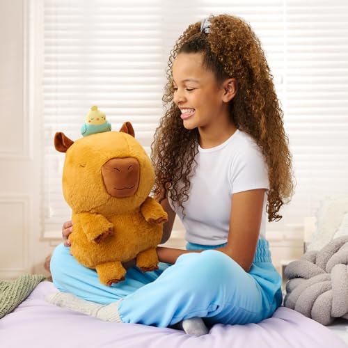 RUSS 14-Inch Sleepy Capybara with Bird Plush - Ultrasoft Official Jazwares Plush from The Makers of Squishmallows