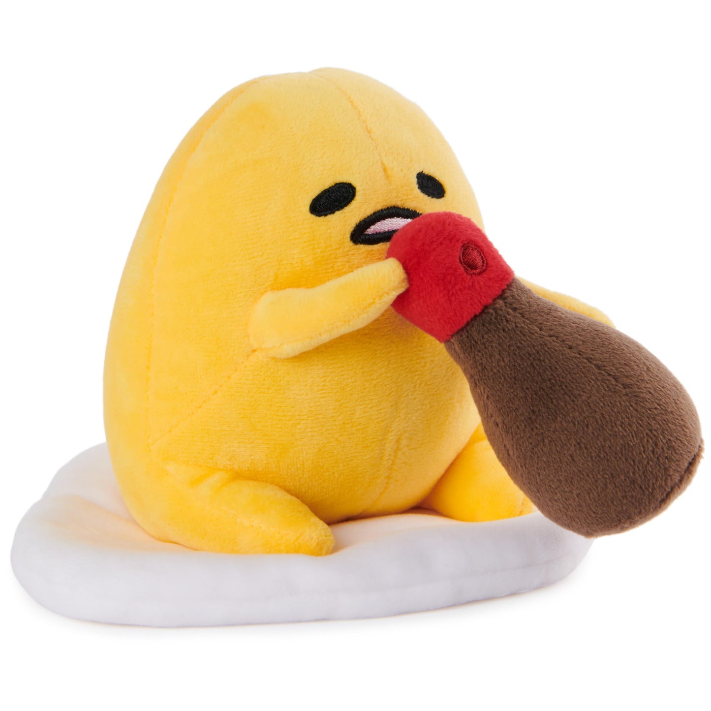 GUND Sanrio Gudetama The Lazy Egg Stuffed Animal, Gudetama with Soy Sauce Plush Toy for Ages 1 and Up, 5”