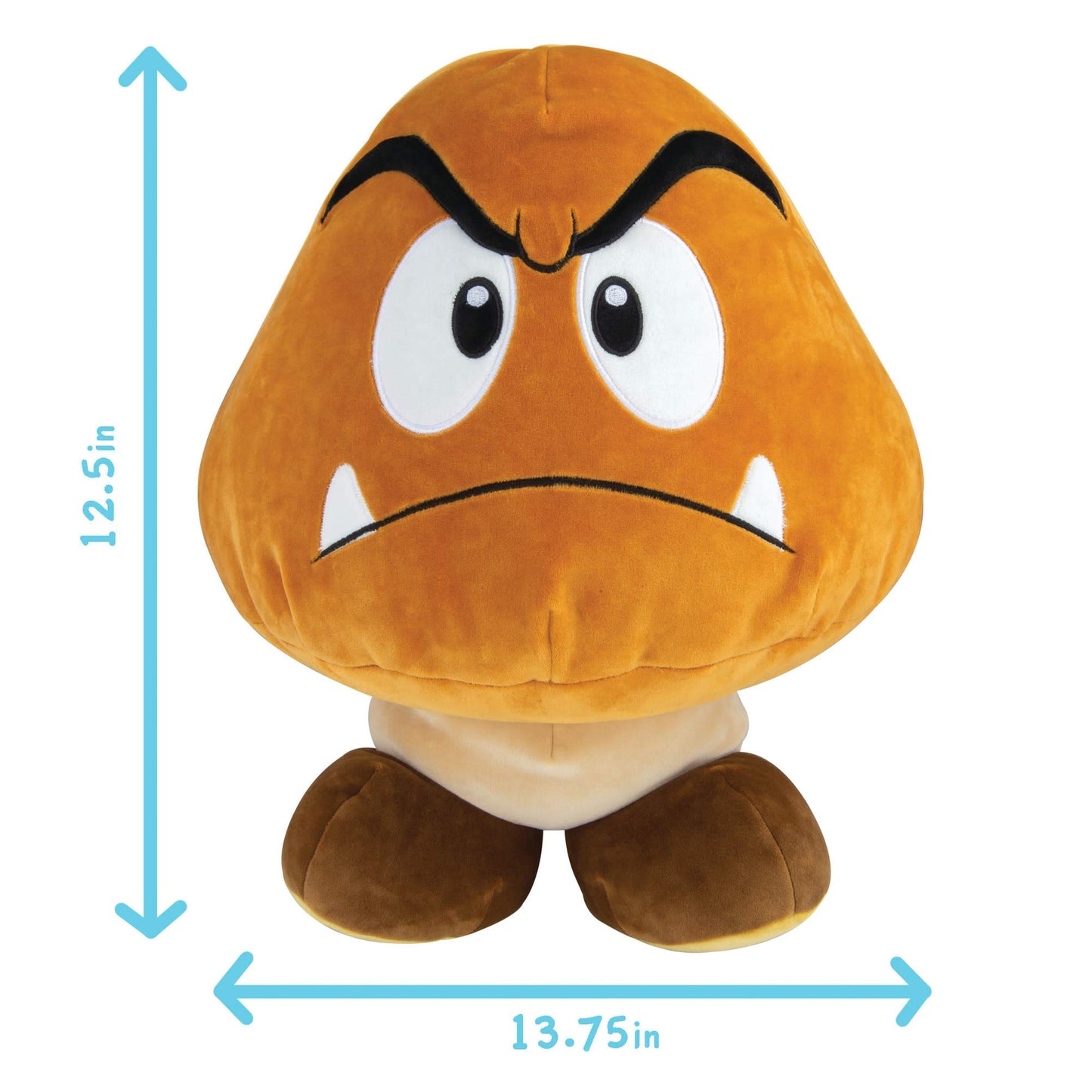 Club Mocchi- Mocchi - Nintendo Super Mario Plush, Collectible Squishy Goomba Plushies - 15 Inch