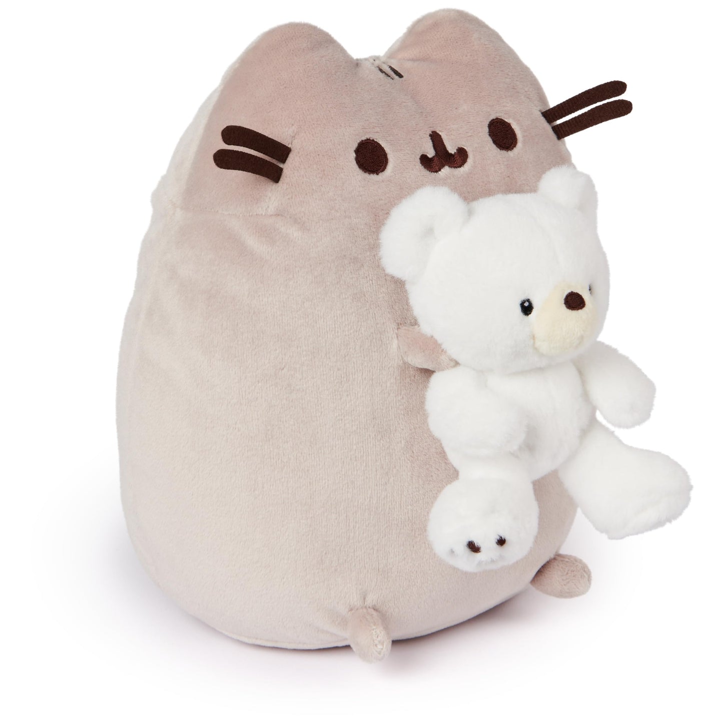 GUND Pusheen with Kai Bear Plush, Stuffed Animal Cat with Teddy Bear for Ages 8 and Up, 9.5”, Gray