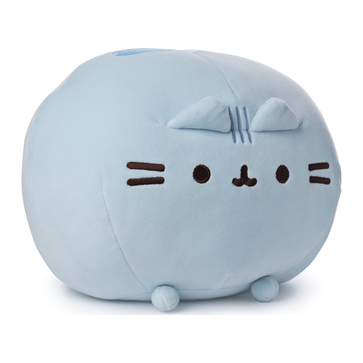 GUND Pusheen Squisheen Squishy Round Plush Stuffed Cat for Ages 1 and Up, Blue, 11”