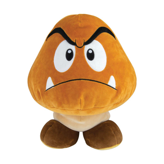 Club Mocchi- Mocchi - Nintendo Super Mario Plush, Collectible Squishy Goomba Plushies - 15 Inch