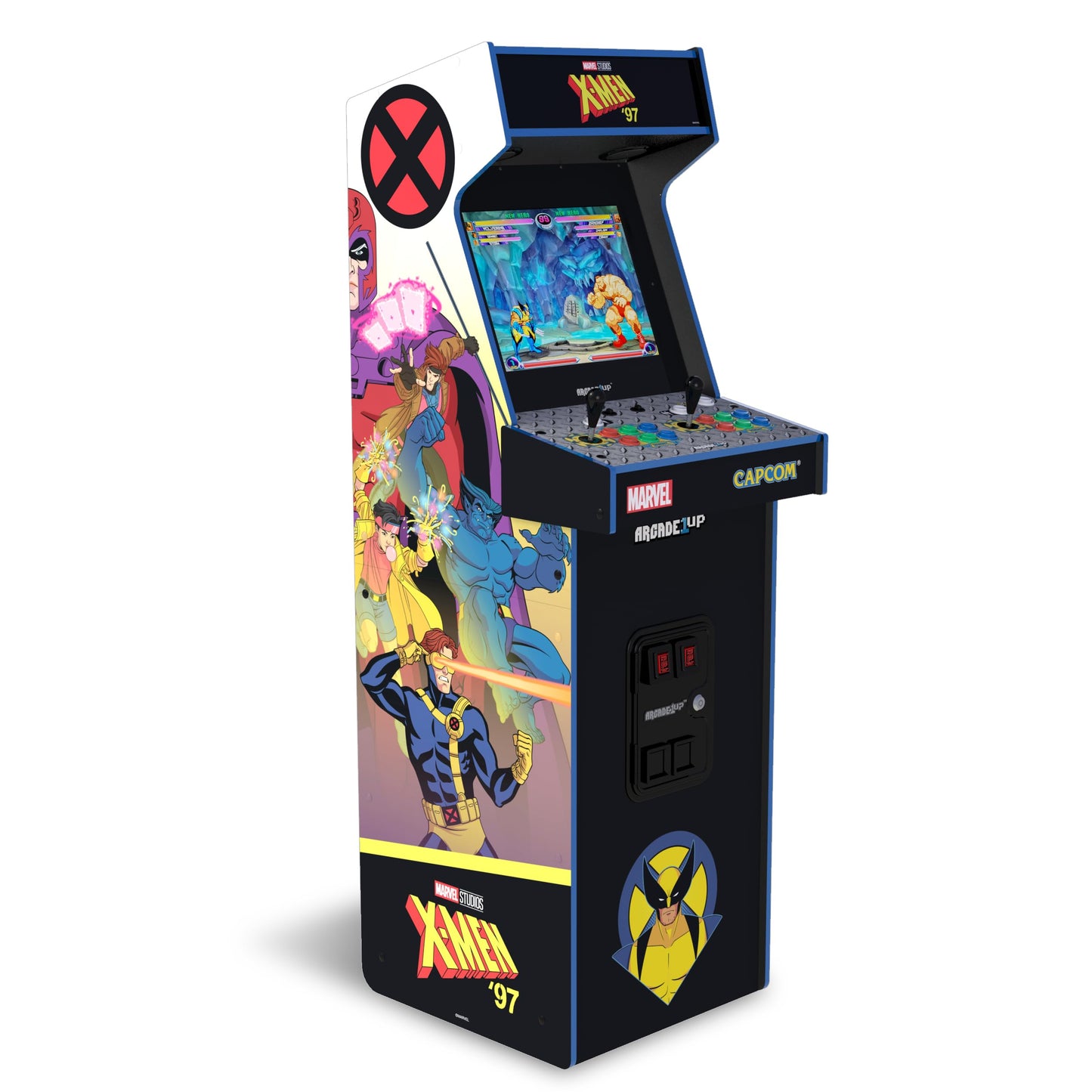 Arcade1Up Marvel Vs. Capcom 2 X-Men ‘97 Edition Deluxe Arcade Machine, Built for Your Home, Over 5-Foot-Tall Cabinet with Over 8 Classic Games