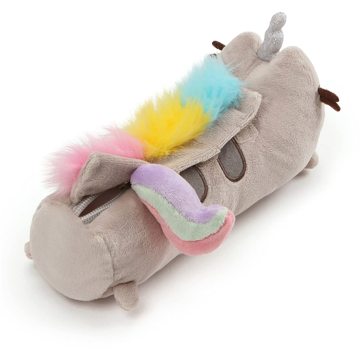 GUND Pusheen Pusheenicorn Plush Stuffed Accessory Pencil Case Gray, 8.5"