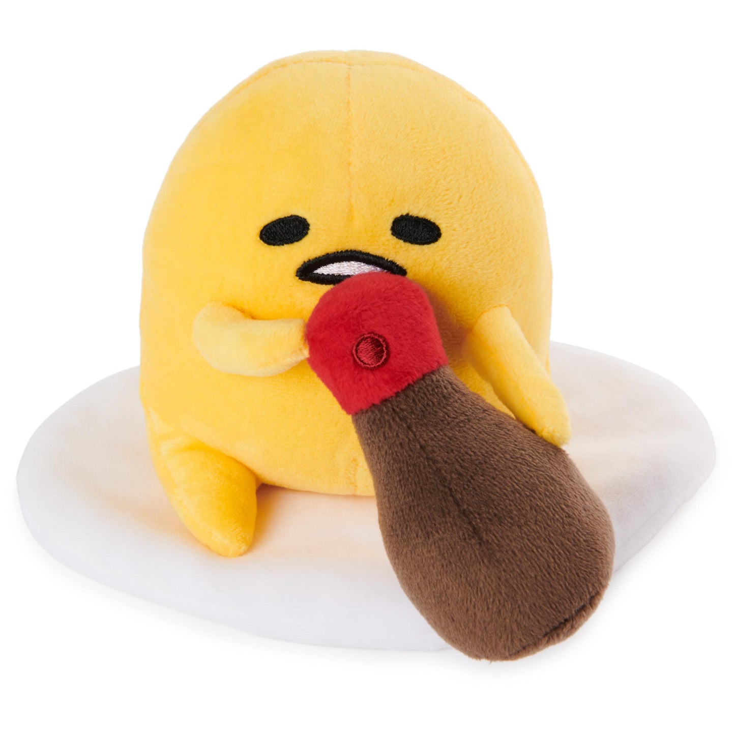 GUND Sanrio Gudetama The Lazy Egg Stuffed Animal, Gudetama with Soy Sauce Plush Toy for Ages 1 and Up, 5”