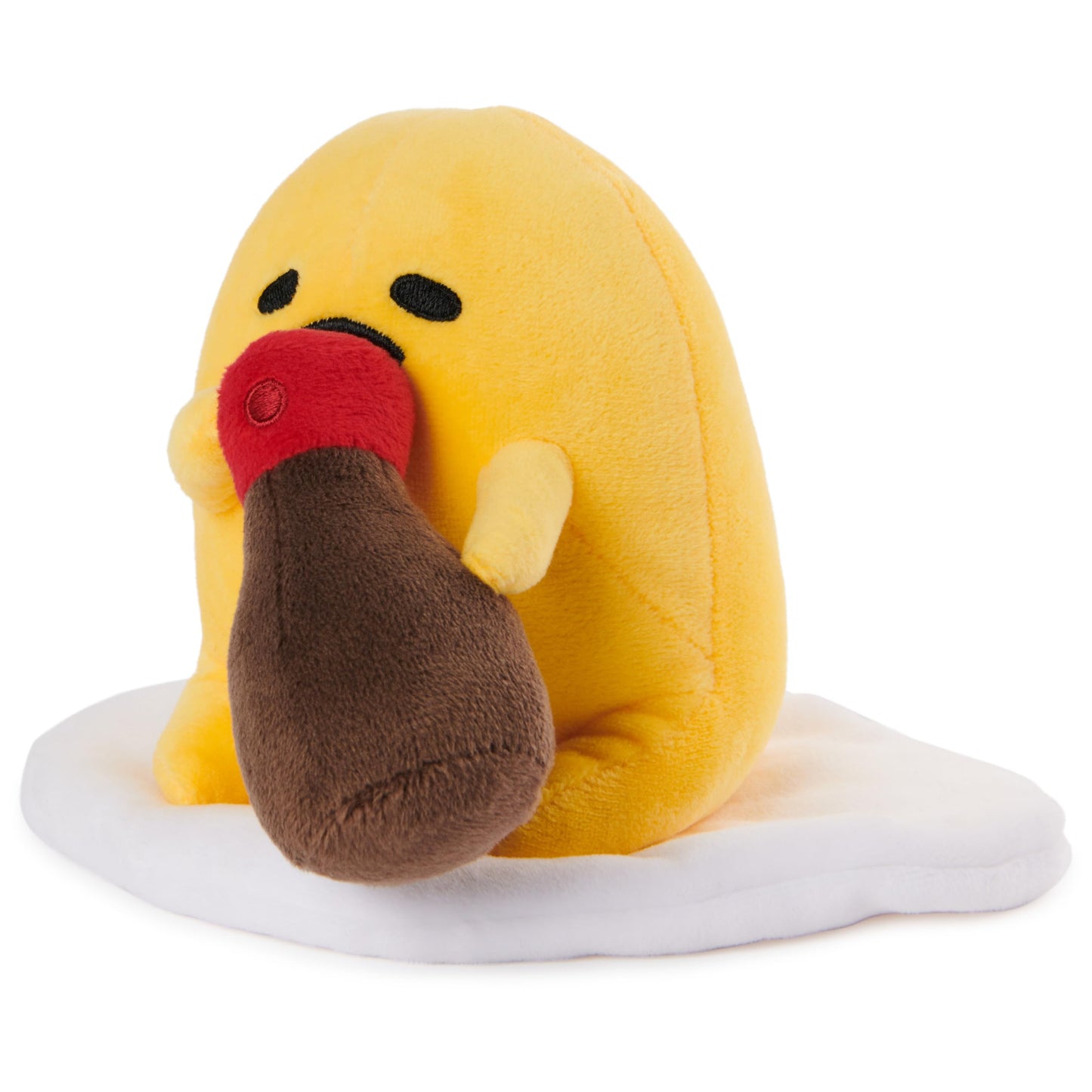 GUND Sanrio Gudetama The Lazy Egg Stuffed Animal, Gudetama with Soy Sauce Plush Toy for Ages 1 and Up, 5”