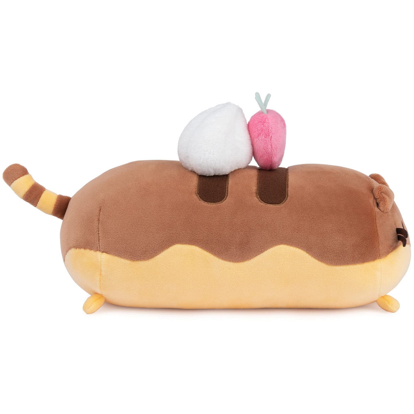 GUND Pusheen Éclair Squisheen Plush, Stuffed Animal for Ages 8 and Up, Brown/Yellow, 11”