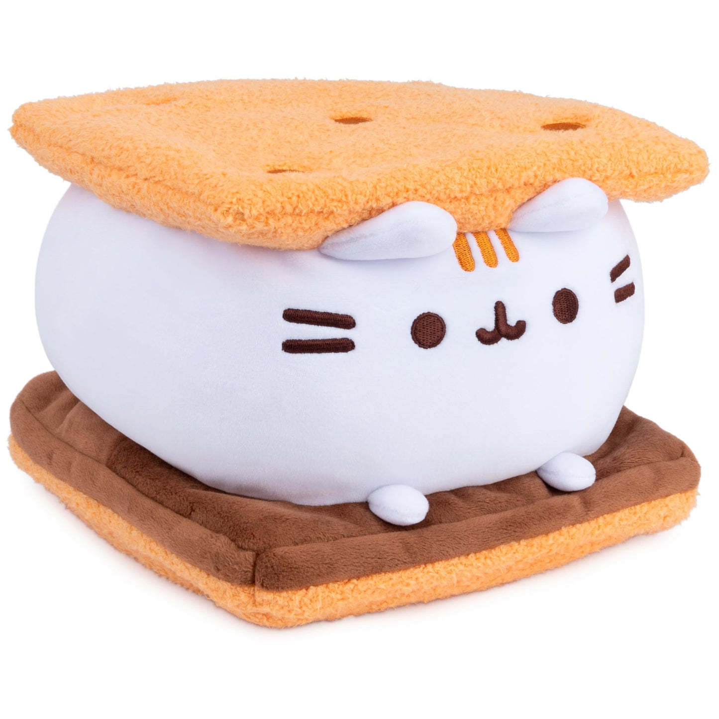 GUND Pusheen S’Mores Squisheen Plush, Stuffed Animal for Ages 8 and Up, Brown/White, 12”