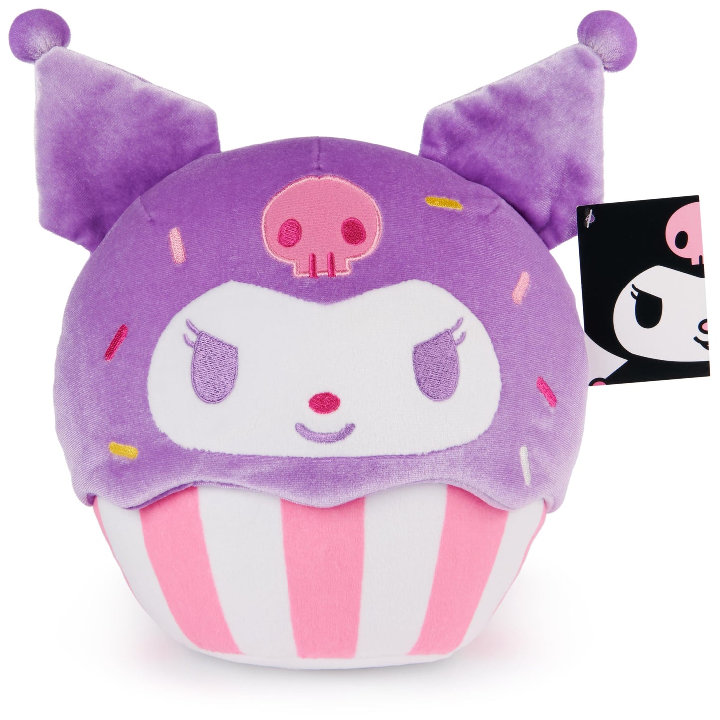 GUND Sanrio Hello Kitty and Friends Kuromi Cupcake Plush, Stuffed Animal for Ages 1 and Up, Purple/White, 8”