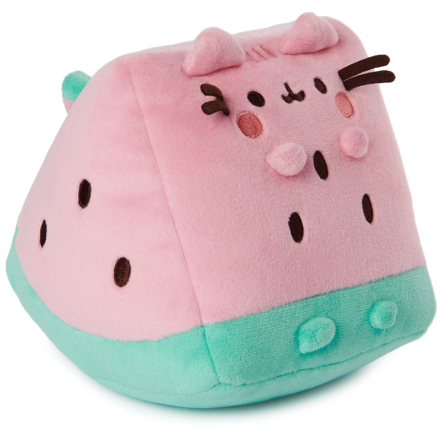 GUND Pusheen Watermelon Plush, Cat Stuffed Animal for Ages 8 and Up, Pink/Green, 6”