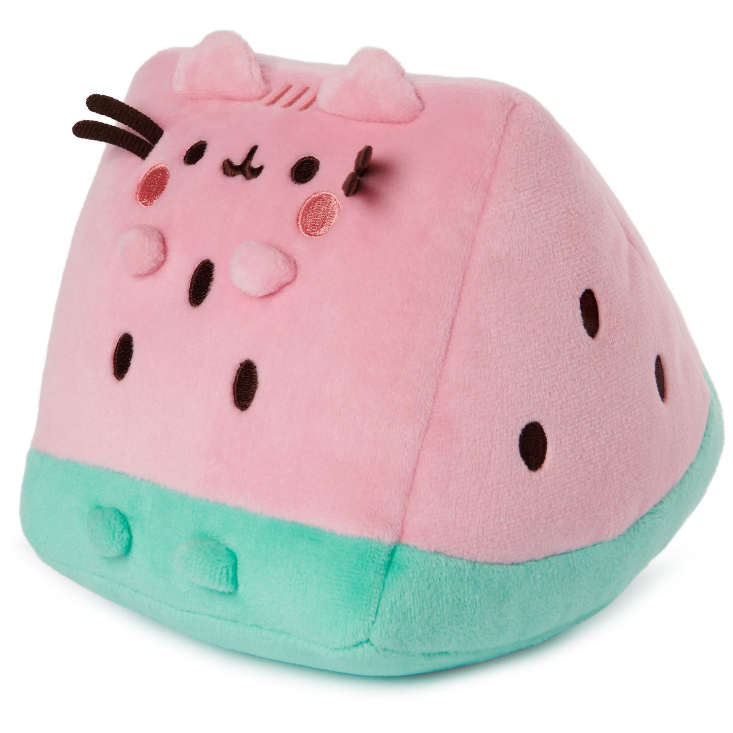 GUND Pusheen Watermelon Plush, Cat Stuffed Animal for Ages 8 and Up, Pink/Green, 6”