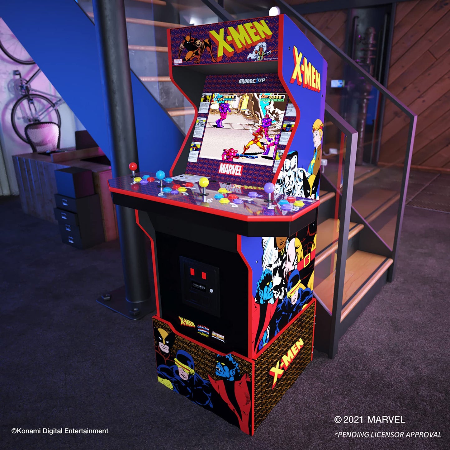 Arcade 1Up Arcade1Up X-Men 4 Player Arcade Machine (with Riser & Stool) - Electronic Games