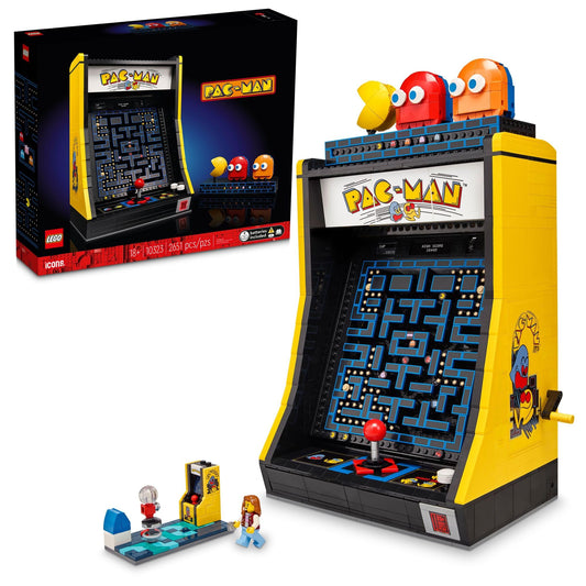 LEGO Icons PAC-Man Arcade Building Kit, Build a Replica Model of a Classic Video Game, Nostalgic Gift Idea for Fans of Retro Video Games and Retro Décor, Includes PAC-Man, Blinky and Clyde, 10323